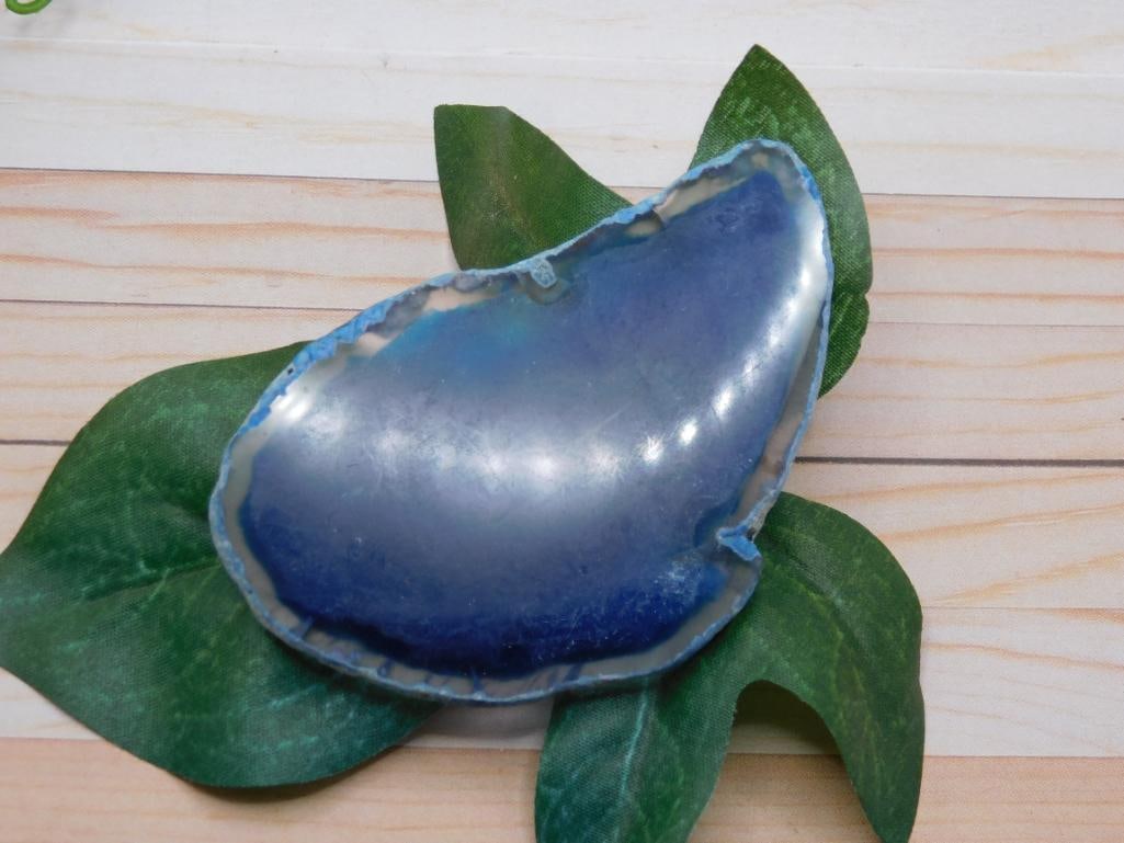 AGATE SLICE ROCK STONE LAPIDARY SPECIMEN: AGATE SLICE ROCK STONE LAPIDARY SPECIMEN