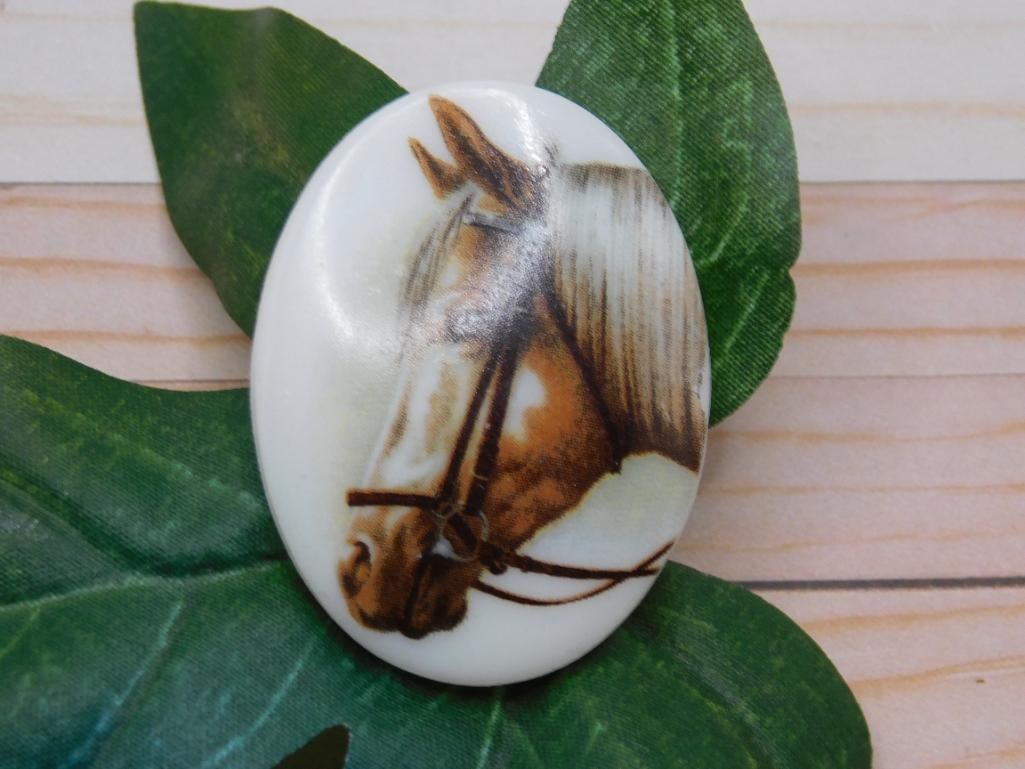 HORSE CABOCHON ROCK STONE LAPIDARY SPECIMEN (1 of 2)