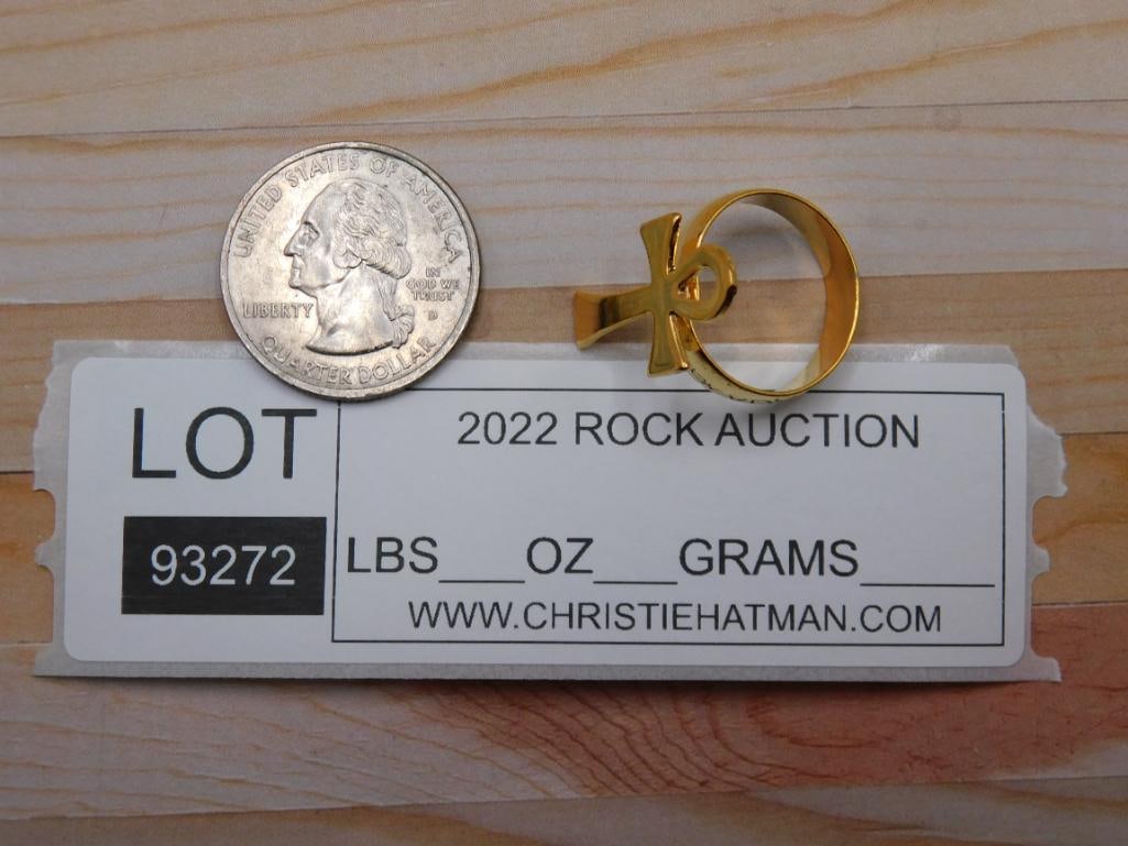 ANKH RING ROCK STONE LAPIDARY SPECIMEN - 4