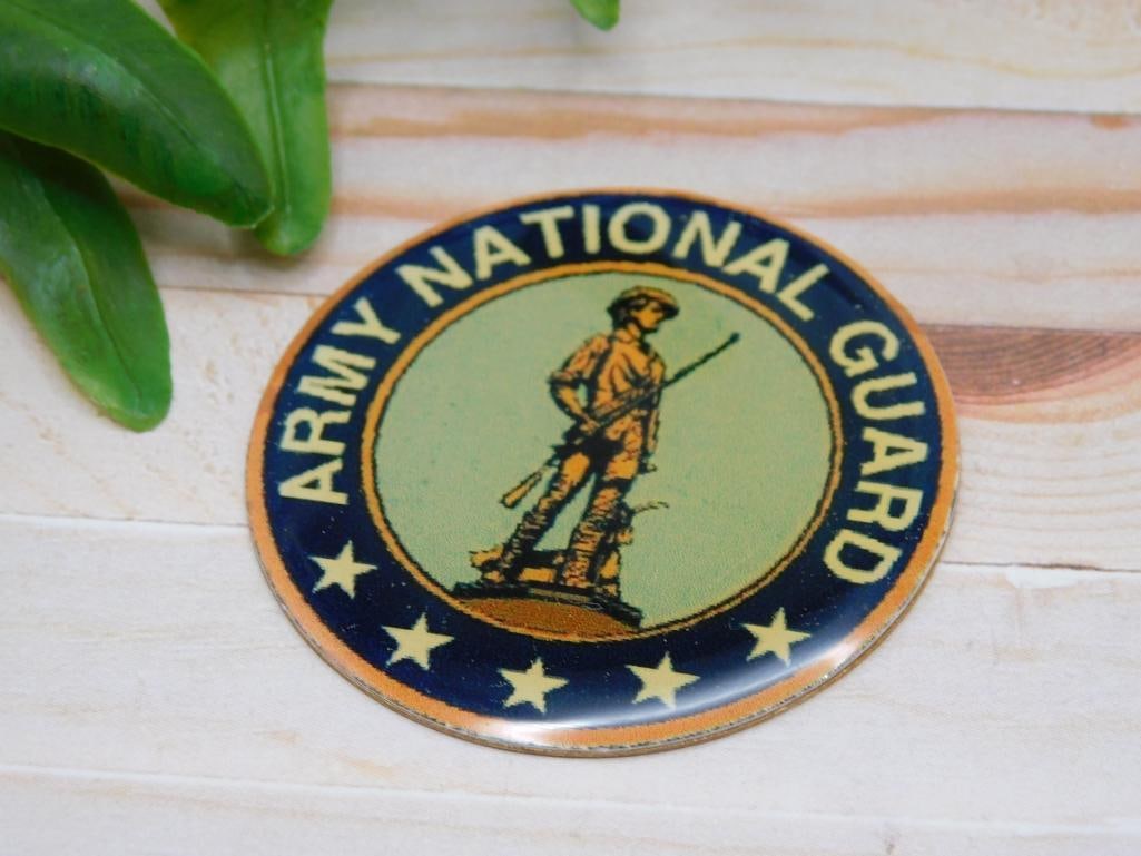 ARMY NATIONAL GUARD CABOCHON ROCK STONE LAPIDARY SPECIMEN: ARMY NATIONAL GUARD CABOCHON ROCK STONE LAPIDARY SPECIMEN