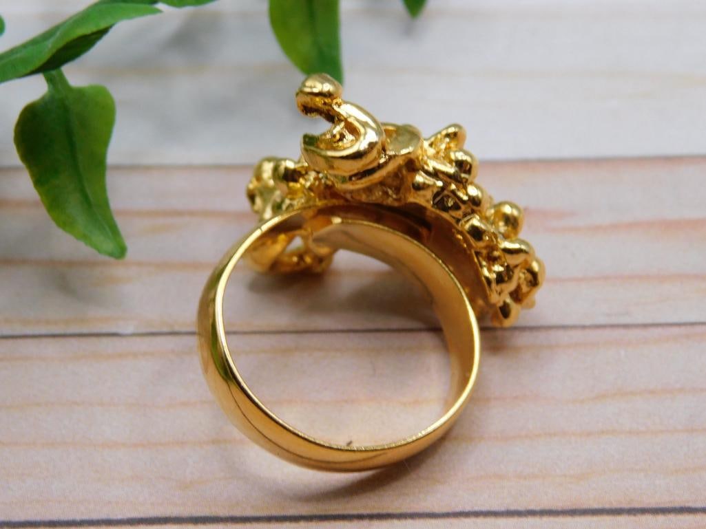 GOLD CLUSTER RING ROCK STONE LAPIDARY SPECIMEN - 3