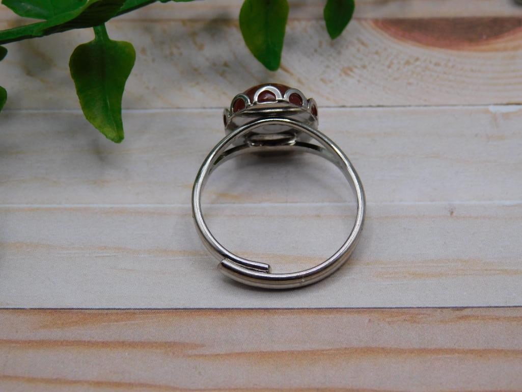 CARNELIAN RING ROCK STONE LAPIDARY SPECIMEN - 3