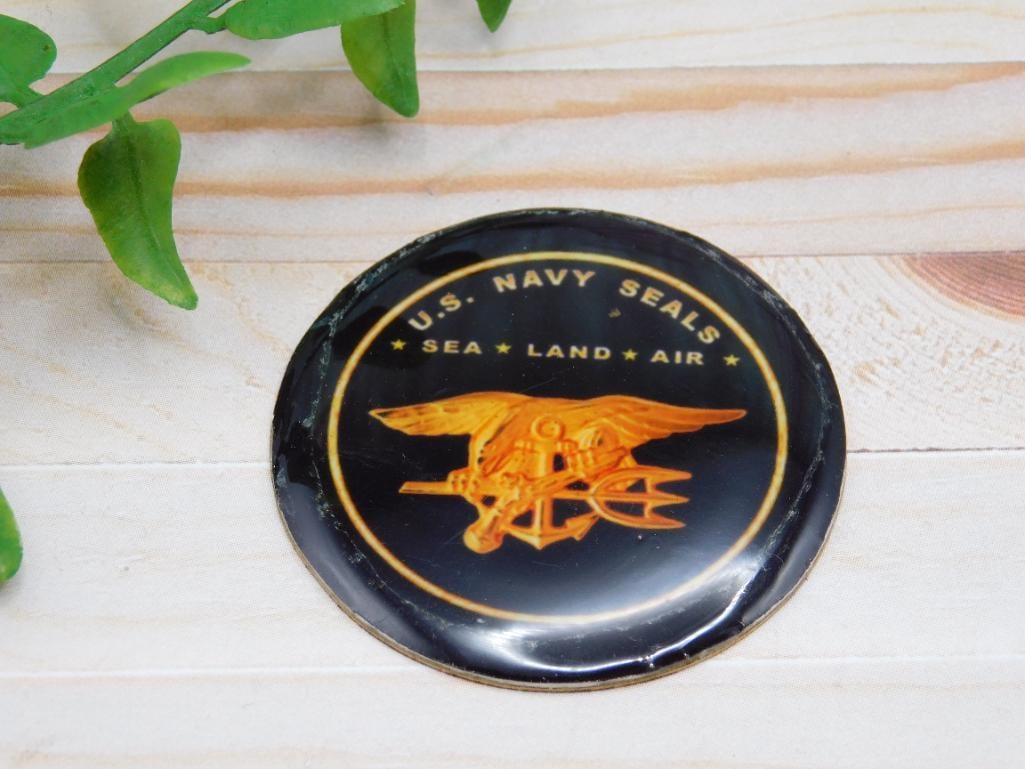 NAVY SEAL CABOCHON ROCK STONE LAPIDARY SPECIMEN: NAVY SEAL CABOCHON ROCK STONE LAPIDARY SPECIMEN