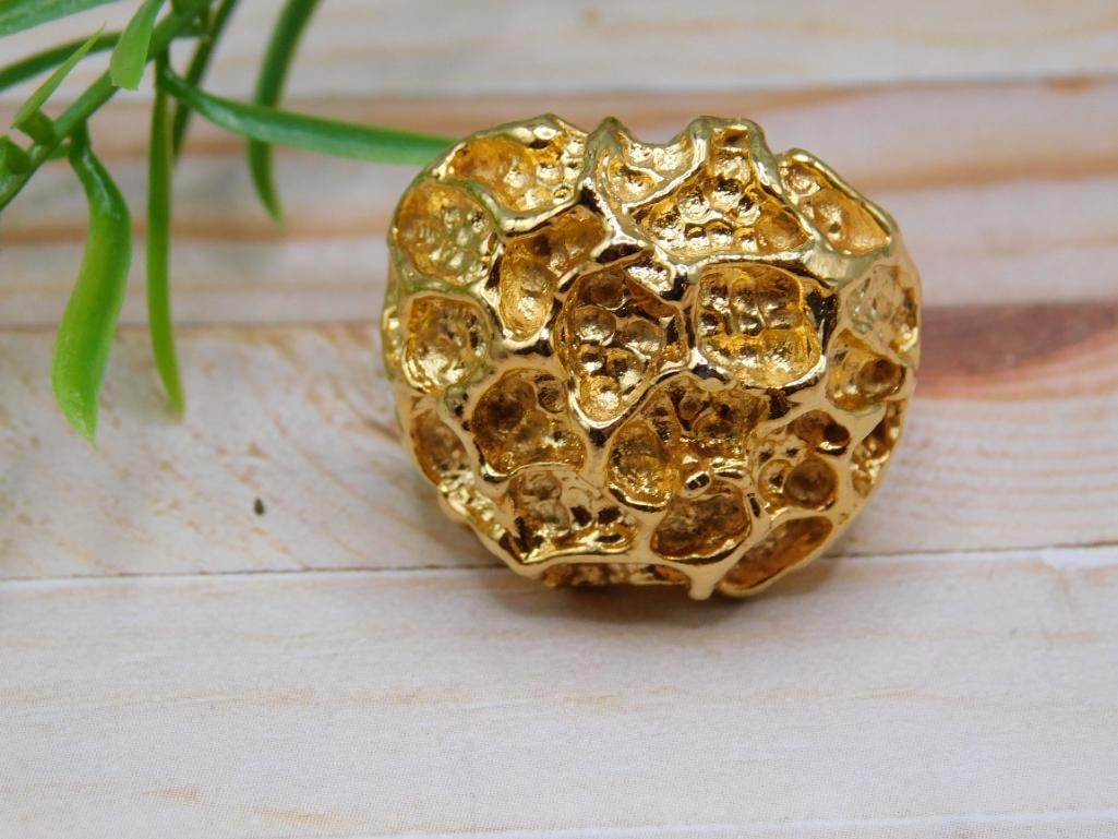 GOLD CLUSTER RING ROCK STONE LAPIDARY SPECIMEN: GOLD CLUSTER RING ROCK STONE LAPIDARY SPECIMEN