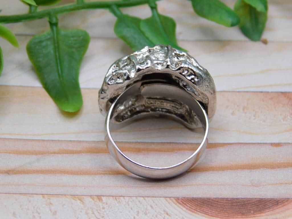 SILVER CLUSTER RING ROCK STONE LAPIDARY SPECIMEN - 3