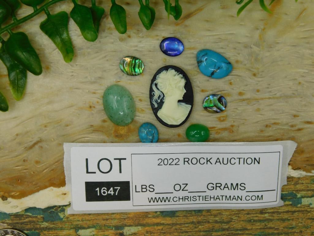 CABOCHONS ROCK STONE LAPIDARY SPECIMEN - 3