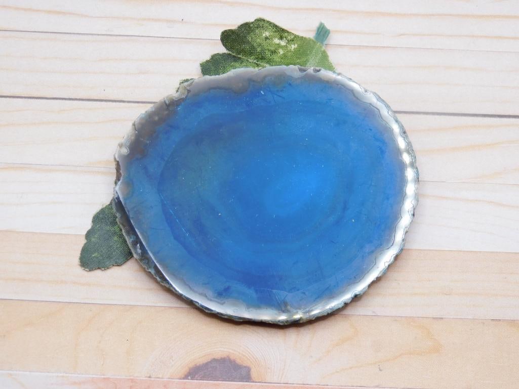 AGATE SLICE ROCK STONE LAPIDARY SPECIMEN (1 of 2)