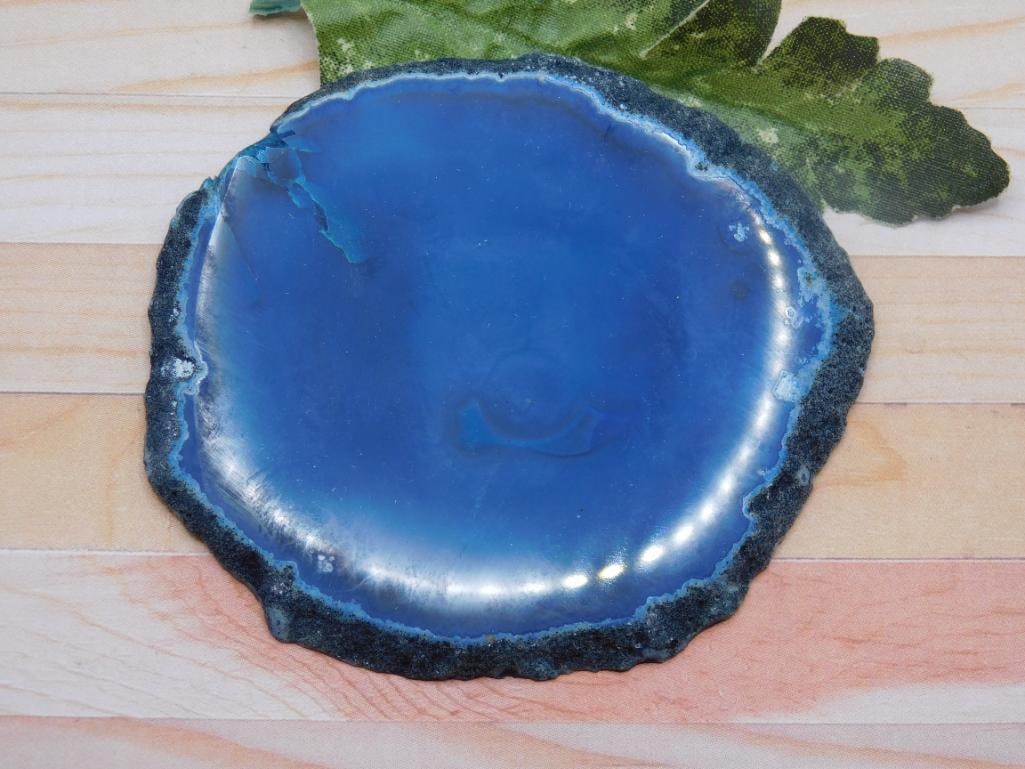 AGATE SLICE ROCK STONE LAPIDARY SPECIMEN (1 of 2)
