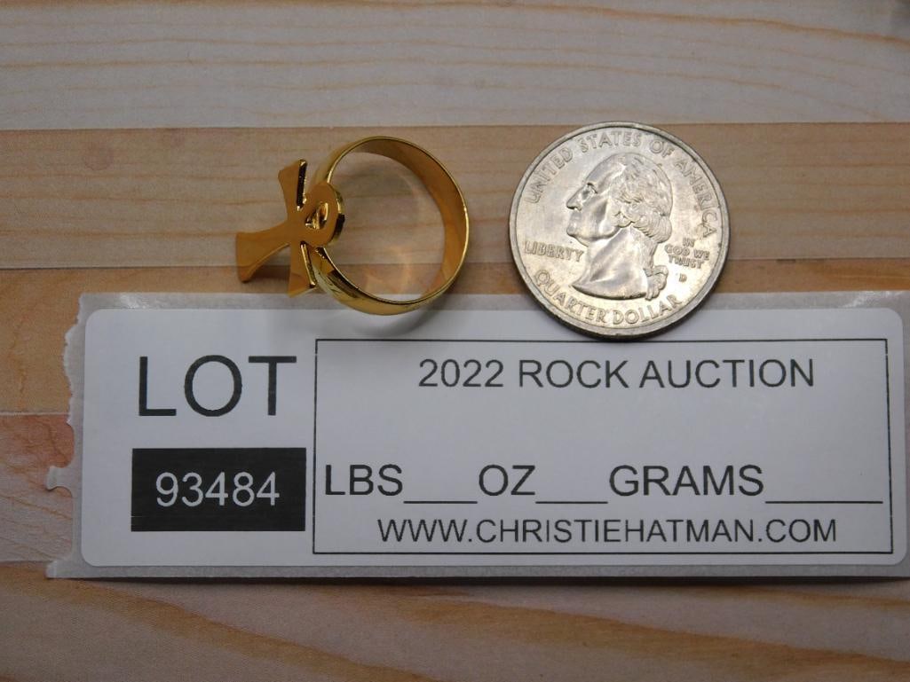 ANKH RING ROCK STONE LAPIDARY SPECIMEN - 2