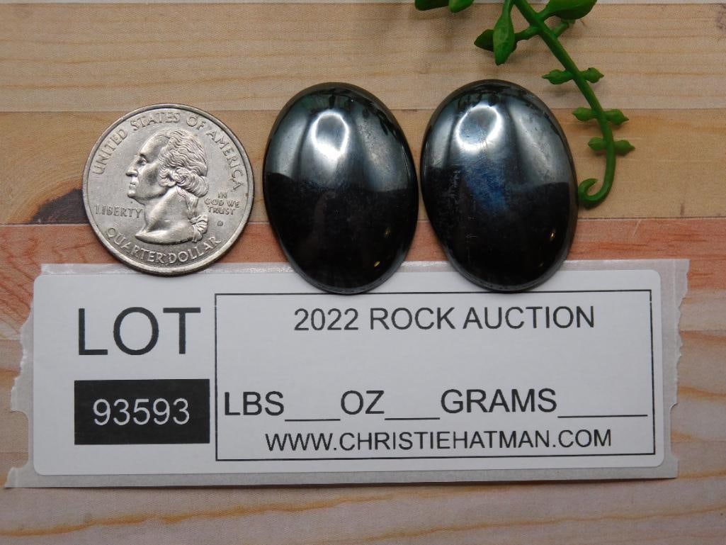 HEMATITE CABOCHONS ROCK STONE LAPIDARY SPECIMEN - 2