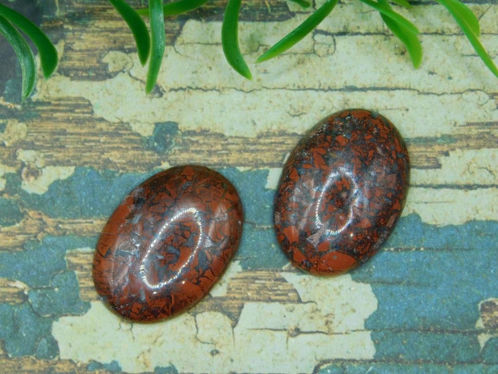 BRECCIATED JASPER CABOCHONS ROCK STONE LAPIDARY SPECIMEN: BRECCIATED JASPER CABOCHONS ROCK STONE LAPIDARY SPECIMEN