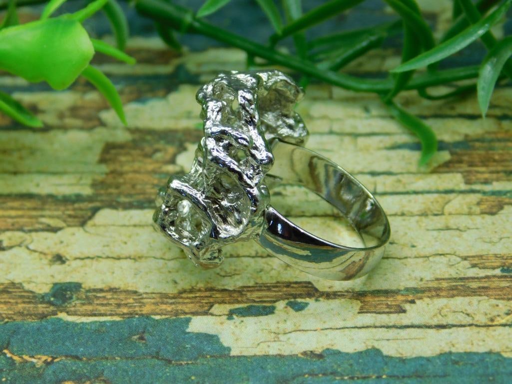 SILVER RING ROCK STONE LAPIDARY SPECIMEN - 3