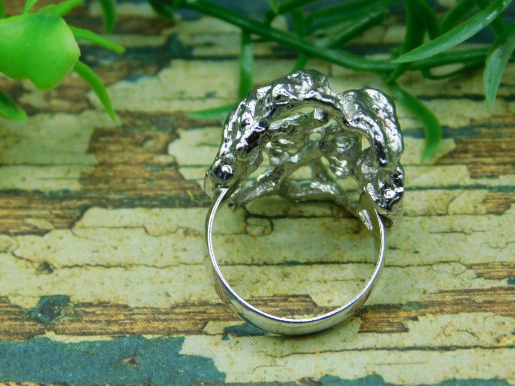 SILVER RING ROCK STONE LAPIDARY SPECIMEN - 4