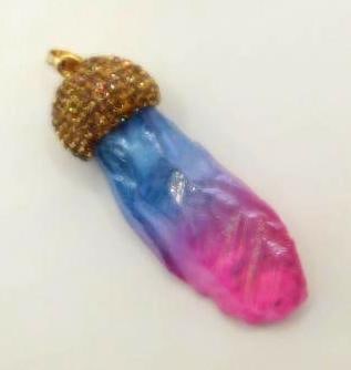 RAINBOW CRYSTAL PENDANT ROCK STONE LAPIDARY SPECIMEN: RAINBOW CRYSTAL PENDANT ROCK STONE LAPIDARY SPECIMEN