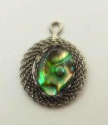 ABALONE STONE PENDANT ROCK STONE LAPIDARY SPECIMEN: ABALONE STONE PENDANT ROCK STONE LAPIDARY SPECIMEN