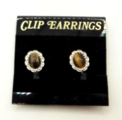 TIGERS EYE EARRINGS ROCK STONE LAPIDARY SPECIMEN: TIGERS EYE EARRINGS ROCK STONE LAPIDARY SPECIMEN
