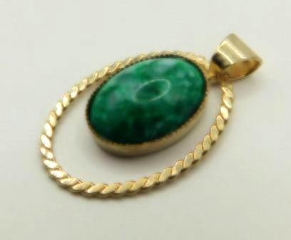 MALACHITE PENDANT ROCK STONE LAPIDARY SPECIMEN (1 of 2)