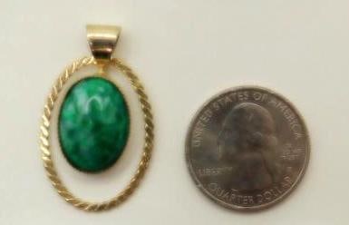 MALACHITE PENDANT ROCK STONE LAPIDARY SPECIMEN - 2