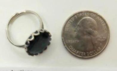 ABALONE STONE RING ROCK STONE LAPIDARY SPECIMEN - 2