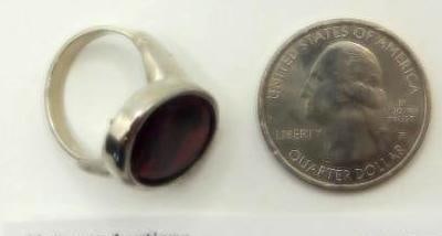 ABALONE STONE RING ROCK STONE LAPIDARY SPECIMEN - 2