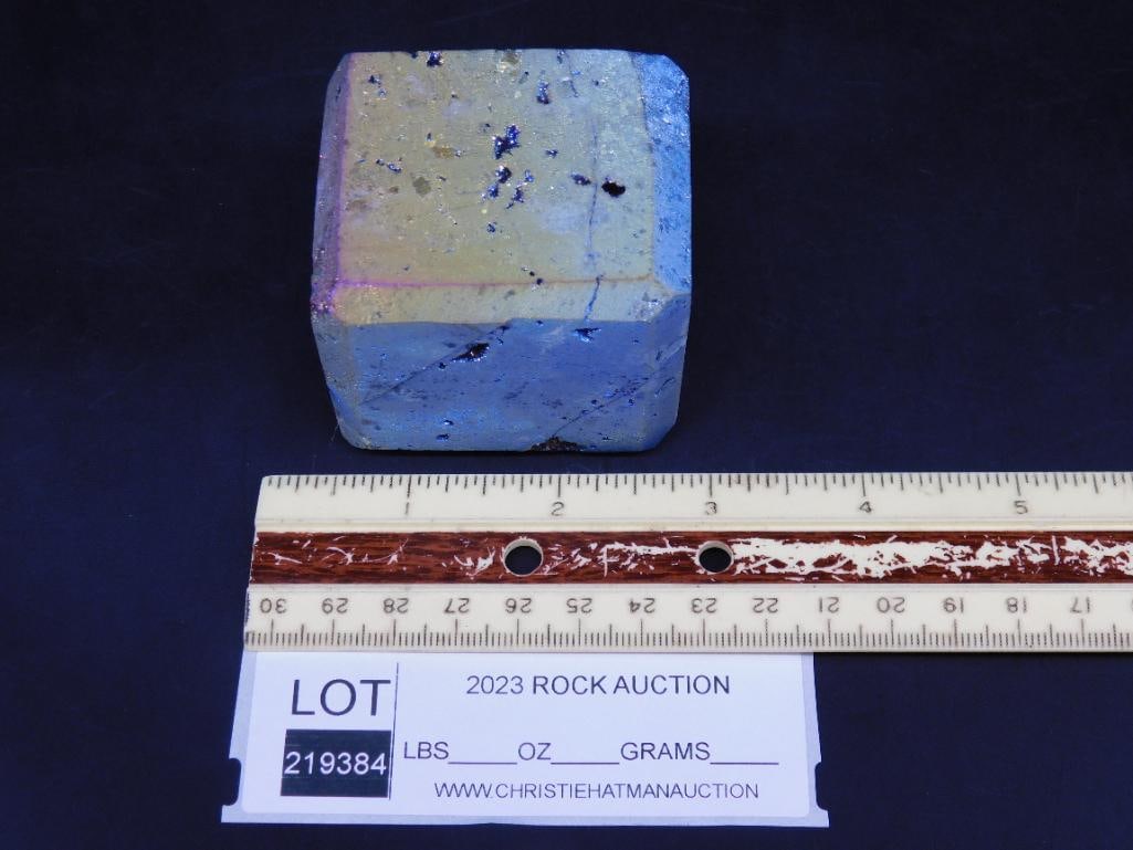 DRUZY TITANIUM CUBE ROCK STONE LAPIDARY SPECIMEN - 2