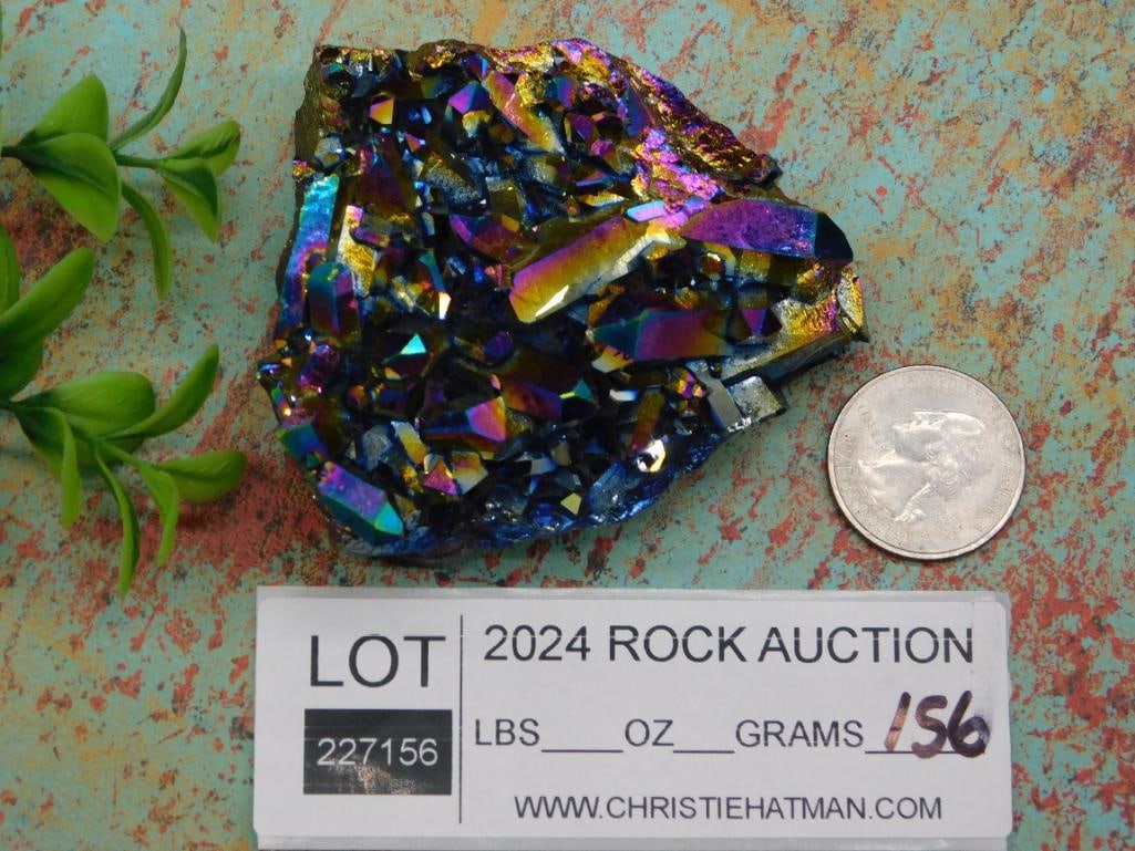 TITANIUM AMETHYST ROCK STONE LAPIDARY SPECIMEN - 3