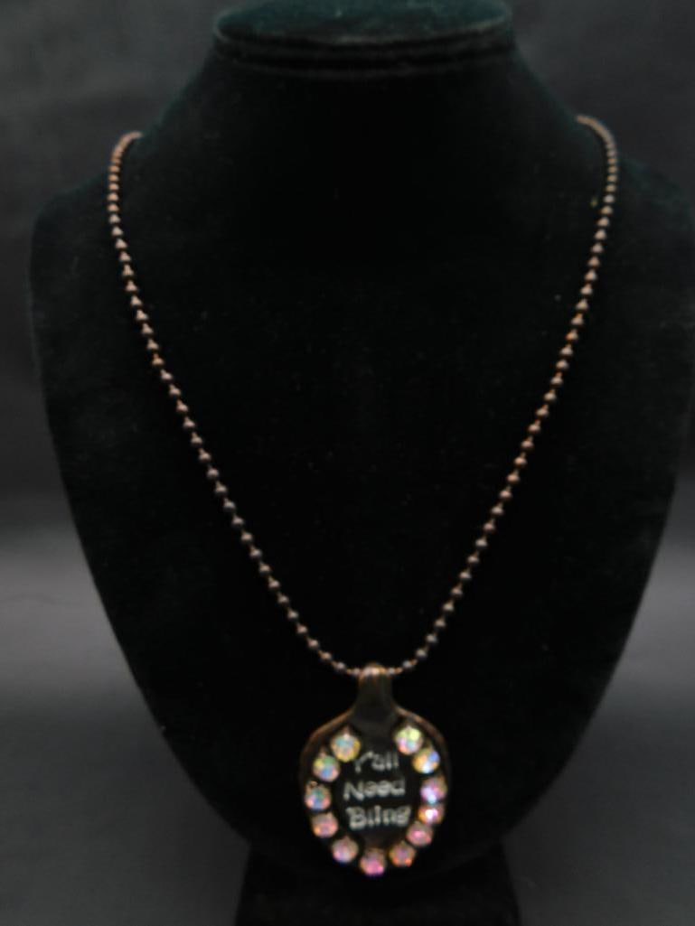 YALL NEED BLING SPOON NECKLACE - 2