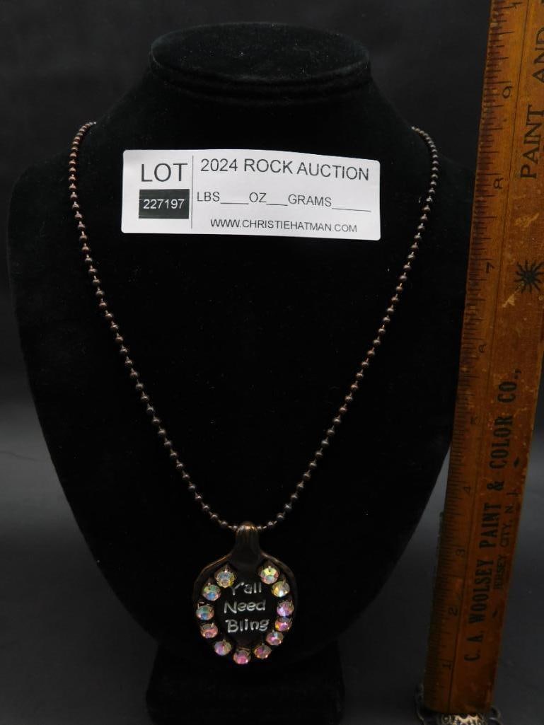 YALL NEED BLING SPOON NECKLACE - 3