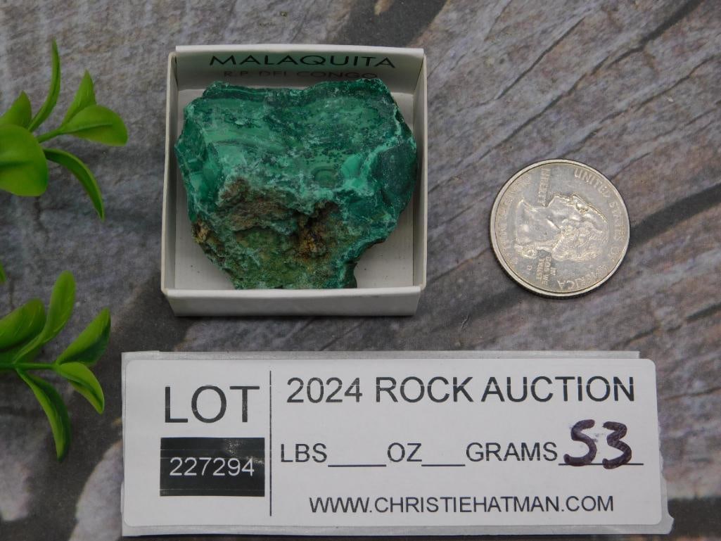 MALACHITE ROCK STONE LAPIDARY SPECIMEN - 3