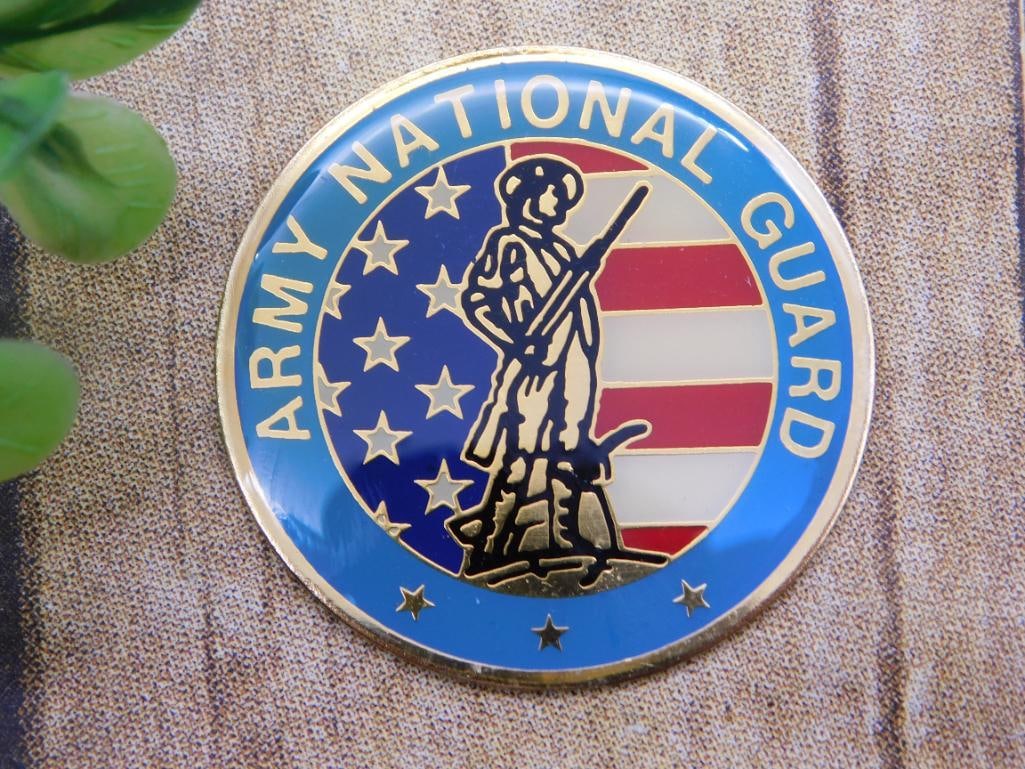 ARMY NATIONAL GUARD CABOCHON MEDALLION: ARMY NATIONAL GUARD CABOCHON MEDALLION