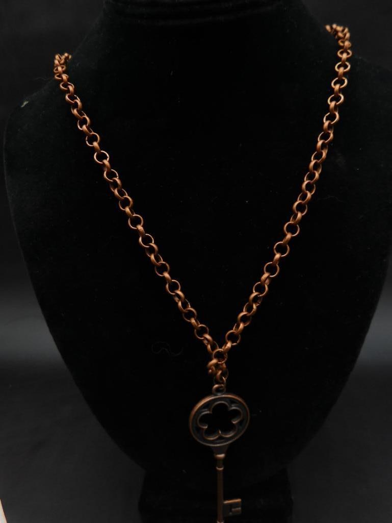 KEY PENDANT ON CHAIN NECKLACE - 2