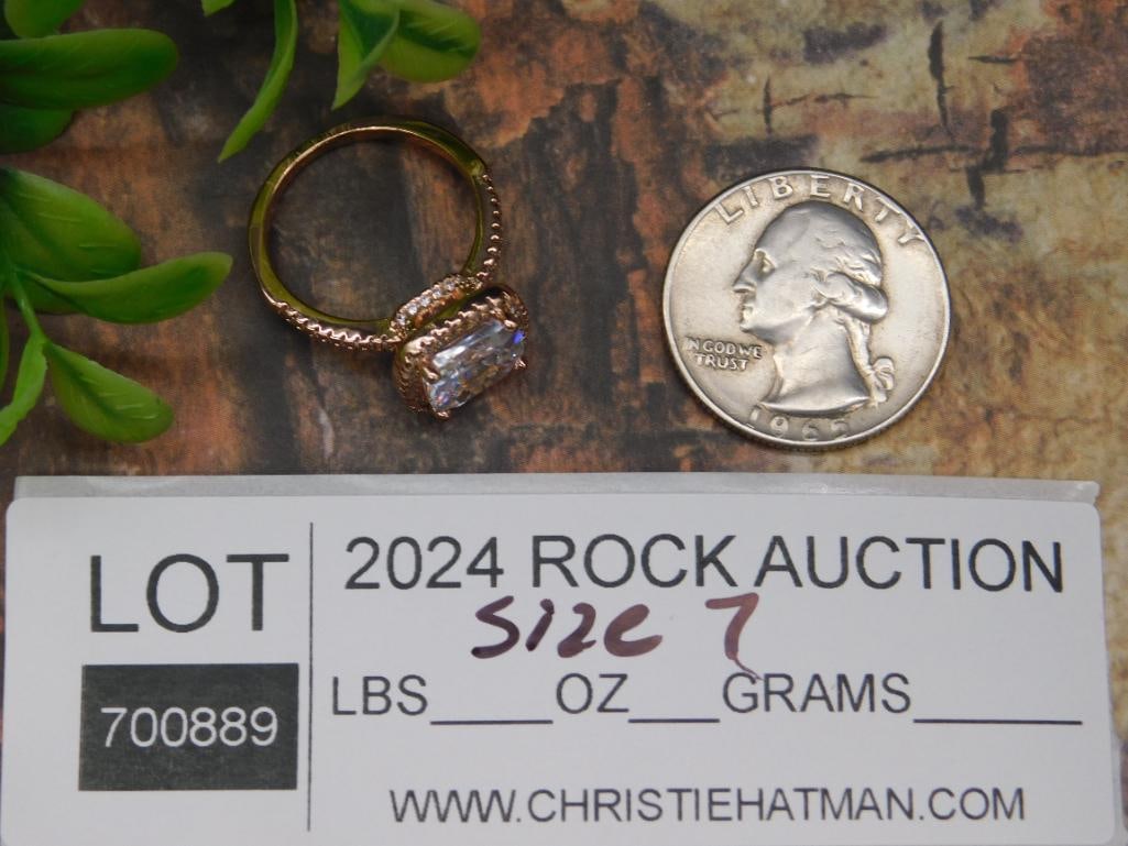 STONE RING ROCK STONE LAPIDARY SPECIMEN - 2