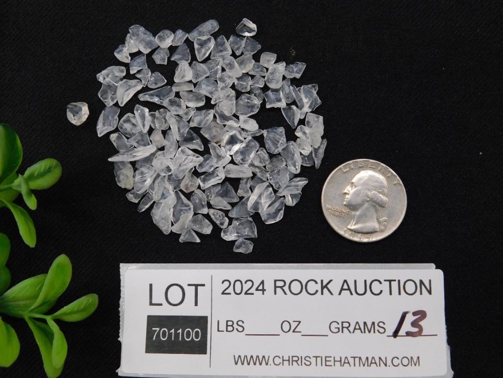 QUARTZ CHIPS ROCK STONE LAPIDARY SPECIMEN - 3