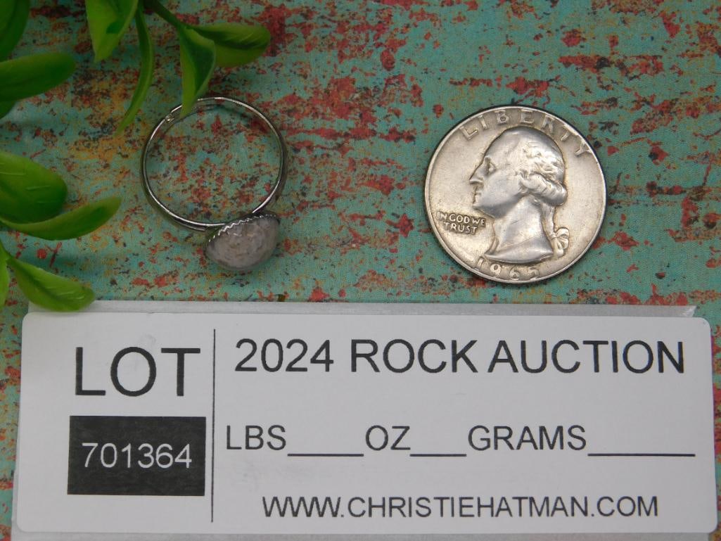 STONE RING ROCK STONE LAPIDARY SPECIMEN - 2