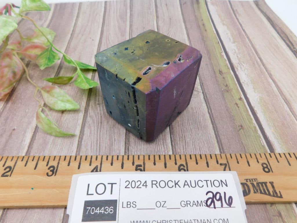 DRUZY TITANIUM CUBE ROCK STONE LAPIDARY SPECIMEN - 3