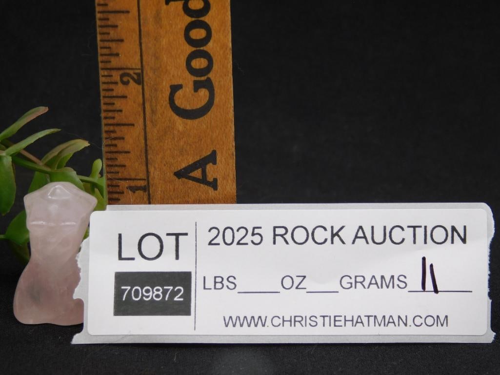 Carved Rose Quartz Figurine with Smooth Finish ROCK STONE LAPIDARY SPECIMEN: Carved Rose Quartz Figurine with Smooth Finish ROCK STONE LAPIDARY SPECIMEN