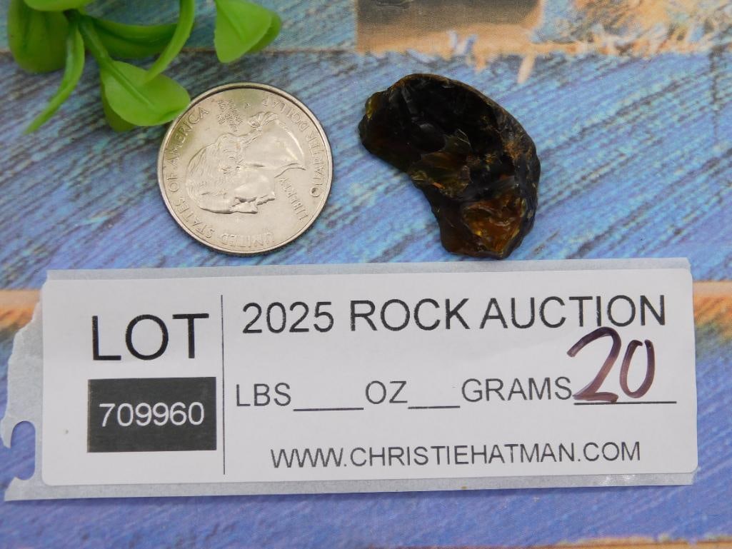 Amber ROCK STONE LAPIDARY SPECIMEN - 3