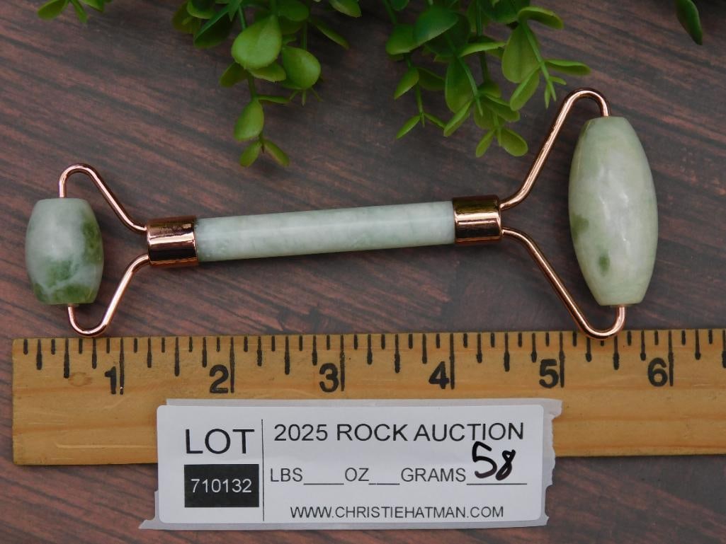 Jade Facial Roller with Copper Frame - 2