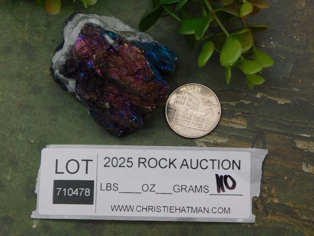 Peacock Ore Rock Stone Lapidary Specimen - 3