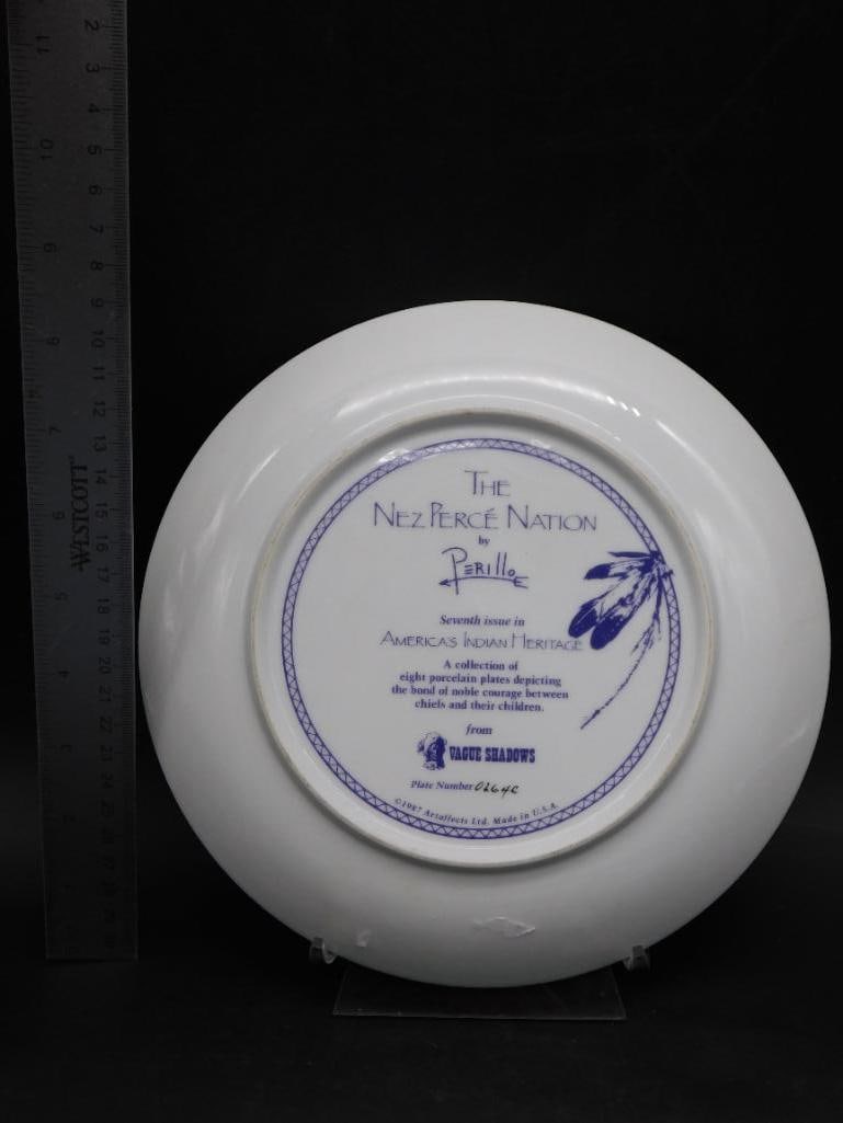 Decorative Plate Featuring Native American Design - 2