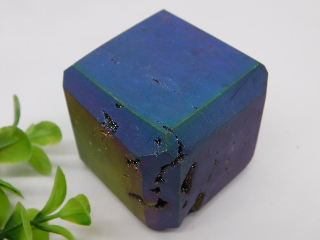 Druzy Titanium Cube Rock Stone Lapidary Specimen: Druzy Titanium Cube Rock Stone Lapidary Specimen