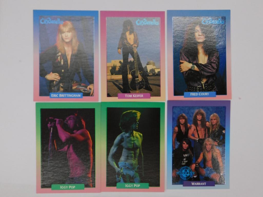 6 Rock Music Trading Cards Featuring Iconic Figures: 6 Rock Music Trading Cards Featuring Iconic Figures