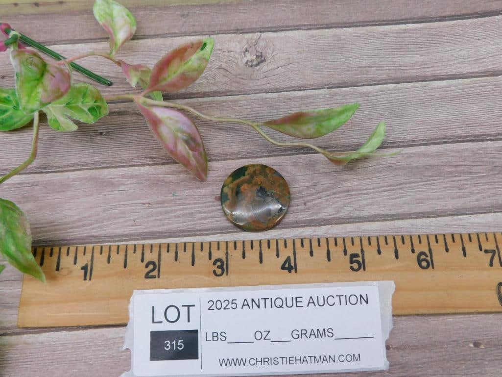 Polished Round Stone with Multicolor Pattern - 2