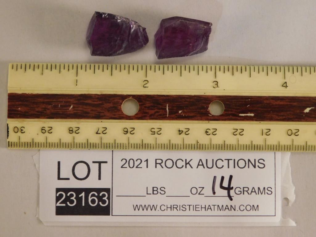 MAN-MADE AMETHYST ROCK STONE LAPIDARY SPECIMEN - 2