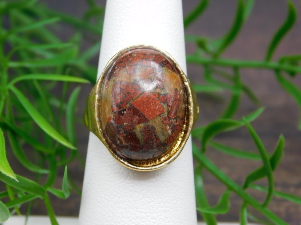 GENUINE STONE RING ROCK STONE LAPIDARY SPECIMEN: GENUINE STONE RING ROCK STONE LAPIDARY SPECIMEN