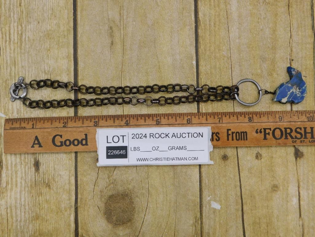 GENUINE STONE PENDANT ON CHAIN NECKLACE - 2