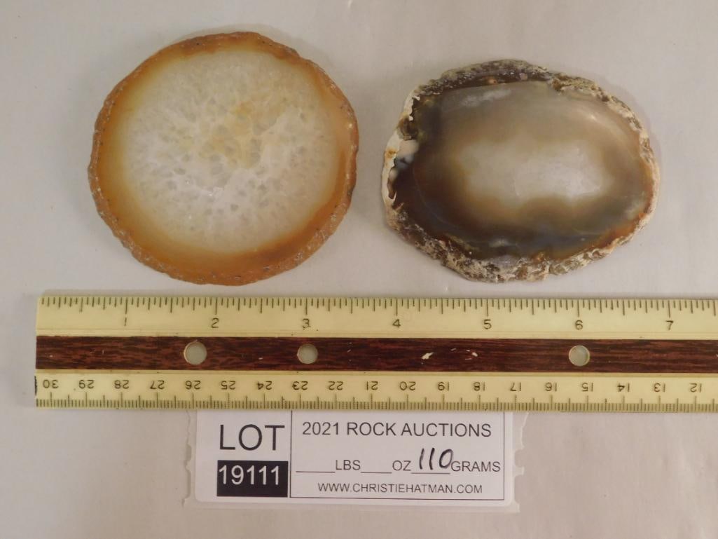 AGATE SLICE ROCK STONE LAPIDARY SPECIMEN - 2