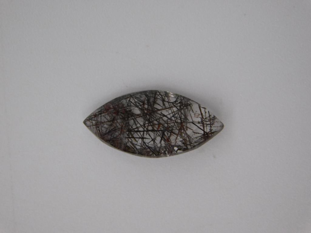 TOURMALATED QUARTZ ROCK STONE LAPIDARY SPECIMEN: TOURMALATED QUARTZ ROCK STONE LAPIDARY SPECIMEN