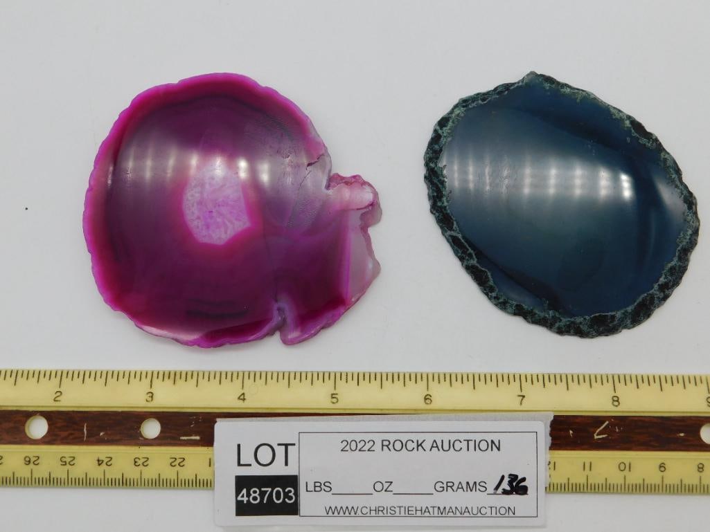AGATE SLICES ROCK STONE LAPIDARY SPECIMEN - 2