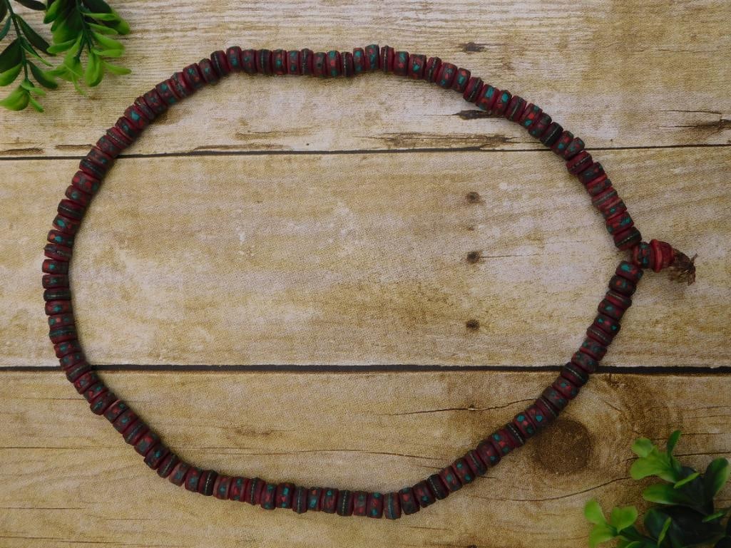 AFRICAN TRADE BEADS ROCK STONE LAPIDARY SPECIMEN: AFRICAN TRADE BEADS ROCK STONE LAPIDARY SPECIMEN